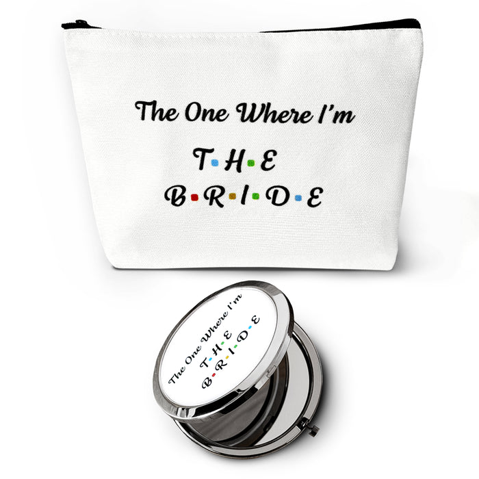 The One Where I'm The Bride Make Up Bag & Compact Pocket Mirror