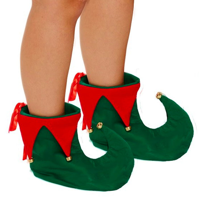 Christmas Elf Santas Helper Boots Shoes with Bells