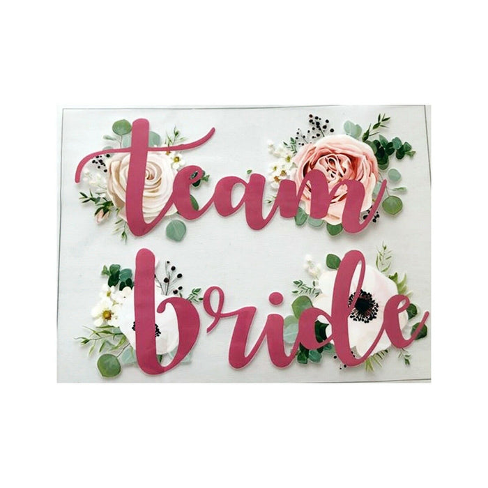 Hen Party T Shirt Transfers Rose Gold Floral