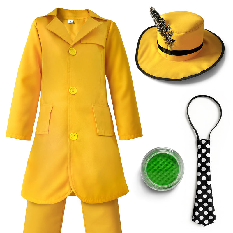 Childrens Kids Yellow Suit Mask Fancy Dress Costume