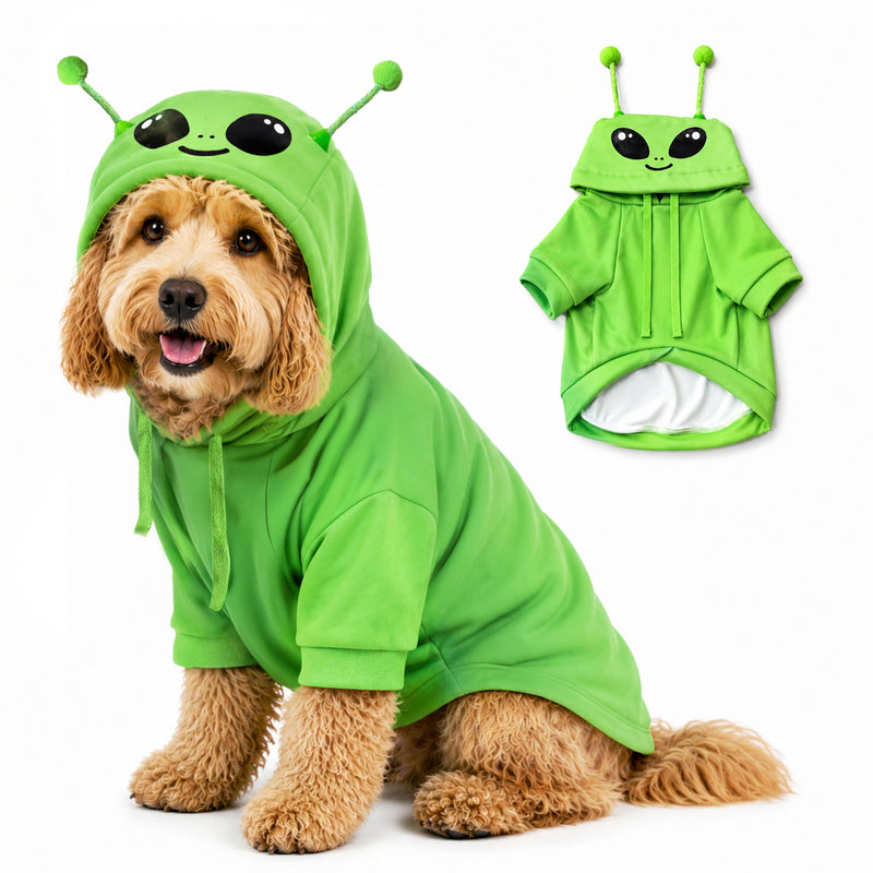Halloween Dog Jumper Alien UFO Hoodie Sweater Coat for All Breeds and Sizes S to 5XL