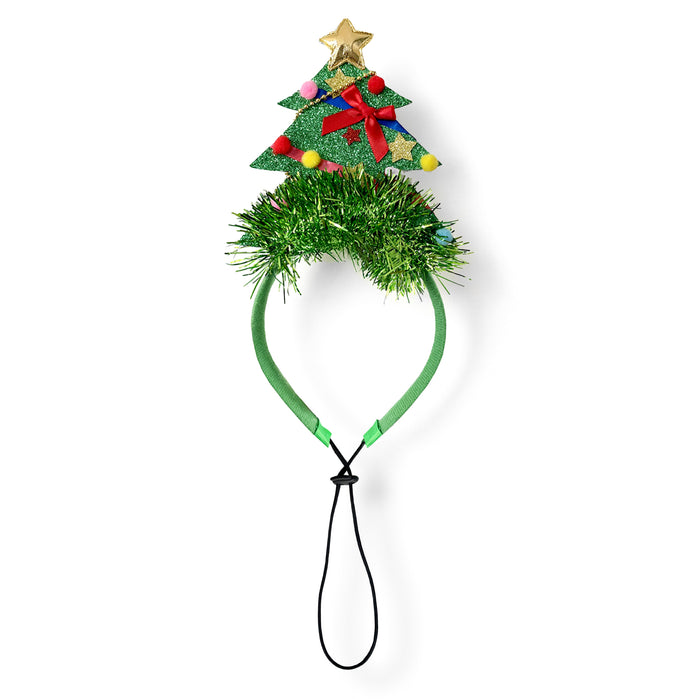 4 Pack Dog Christmas Headband - Small to Large Breeds Antlers Santa Reindeer