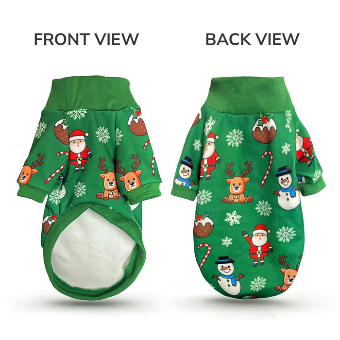 2 Pack Dog Jumper Costume Outfit Puppy Dogs Coat Sweater S-XXL Sizes Red Green