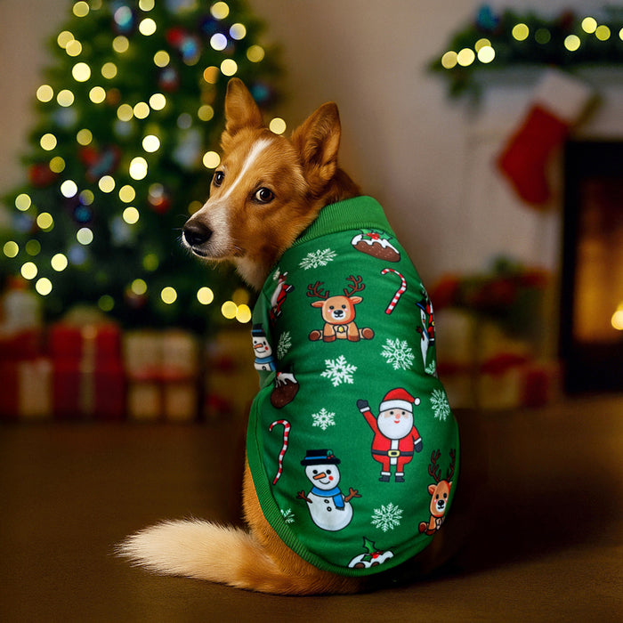 2 Pack Dog Jumper Costume Outfit Puppy Dogs Coat Sweater S-XXL Sizes Red Green