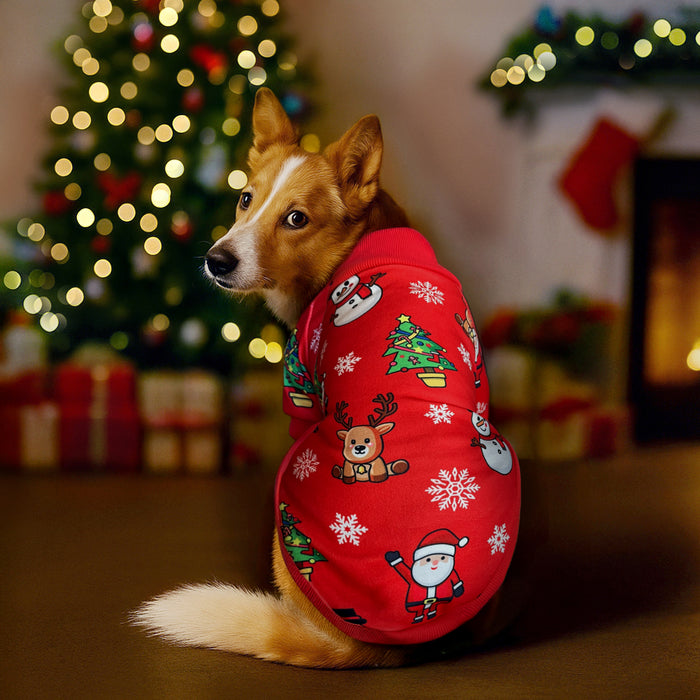 2 Pack Dog Jumper Costume Outfit Puppy Dogs Coat Sweater S-XXL Sizes Red Green