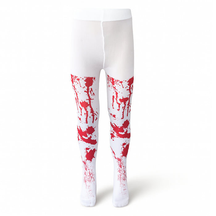 Childrens Kids Girls Zombie Cheerleader Red Fancy Dress Costume Tights and Fake Blood