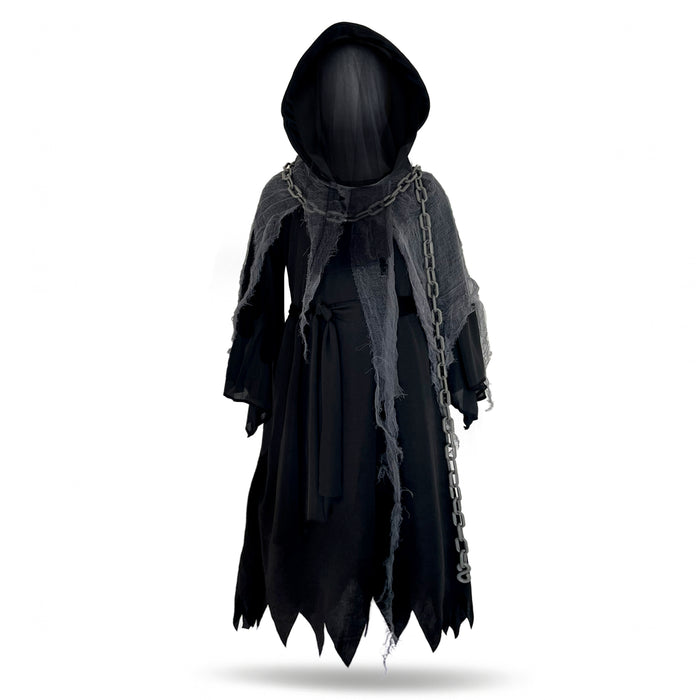 Childrens Kids Boys Girls Glaring Grim Reaper Death Fancy Dress Costume, Eyes and Scythe