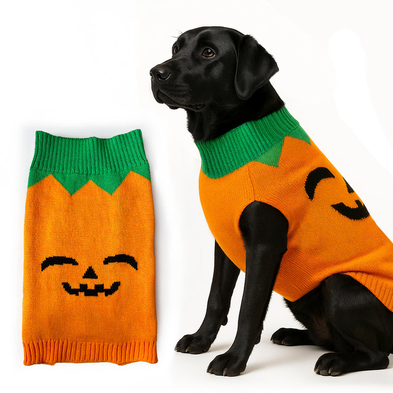 Halloween Dog Jumper Pumpkin Winter Sweater Coat for All Breeds and Sizes