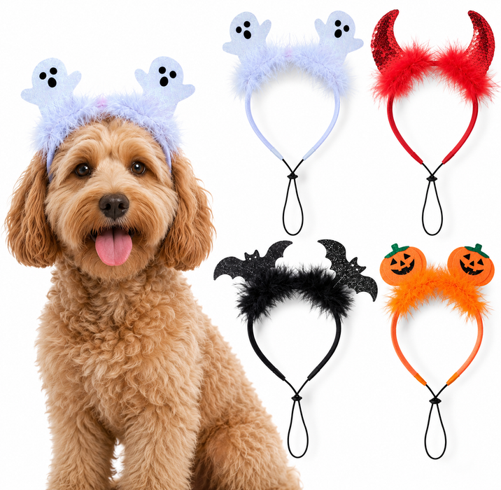 4 Pack Halloween Pet Headband