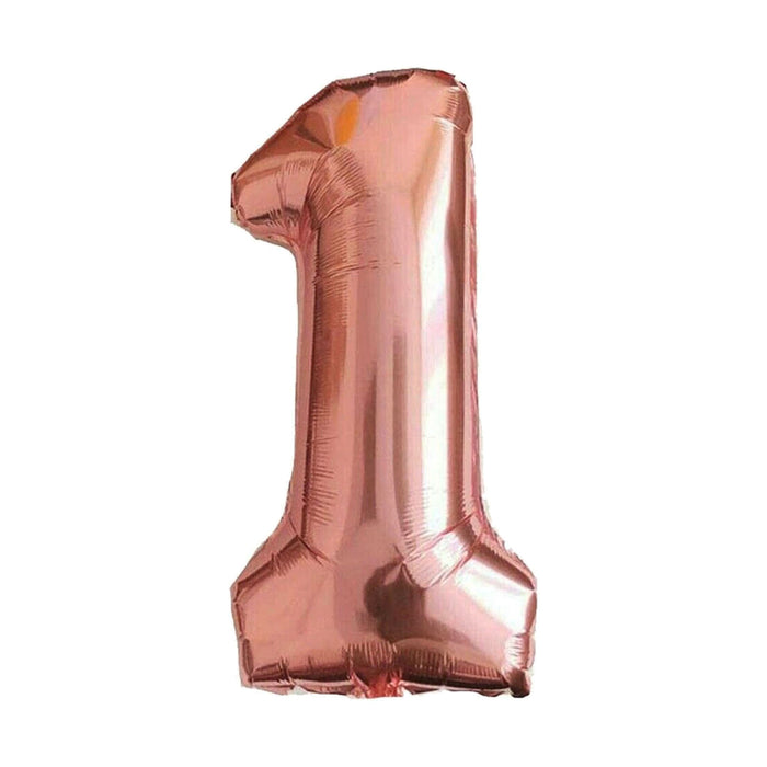 32" Number 1 Foil Balloon Rose Gold